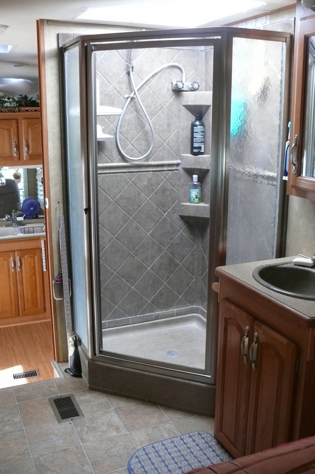 How To Upgrade Your Rv Shower Rvshare Com, Rv Bathtub Surround