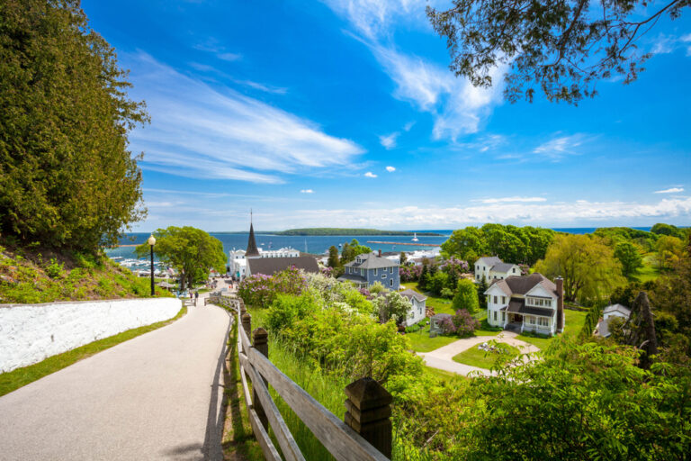 a wandering road on Mackinac Island - Shutterstock