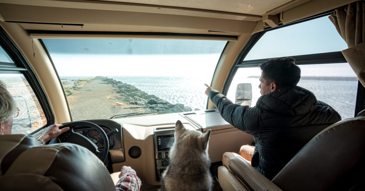 Looking out an RV window