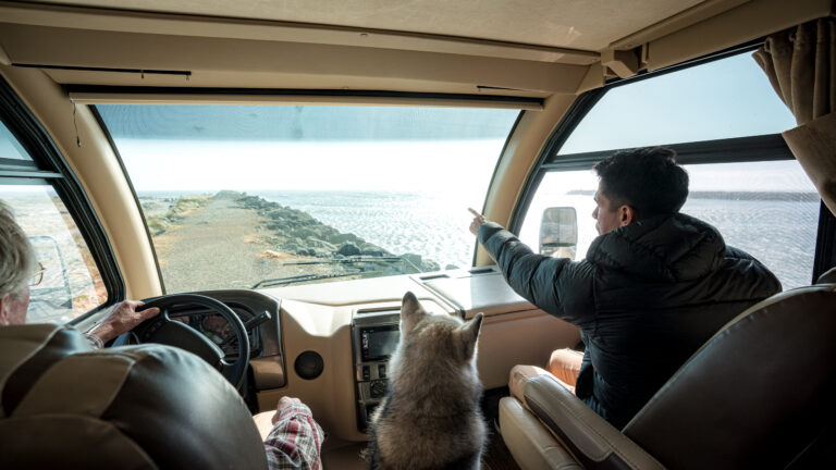 Looking out an RV window