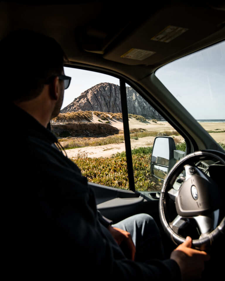 a man driving an RV