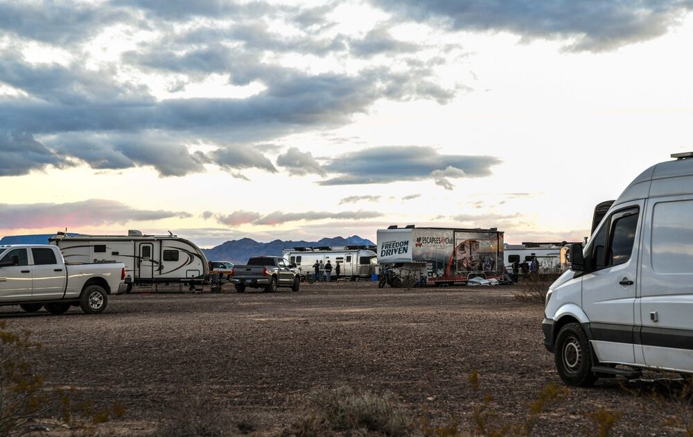 RVs and motorhomes at Quartzsite, AZ