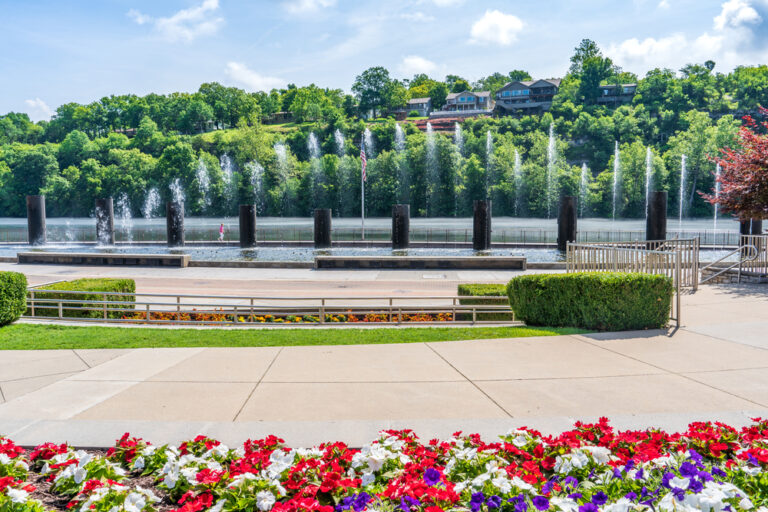 the gardens at Branson Landing in Branson, MO