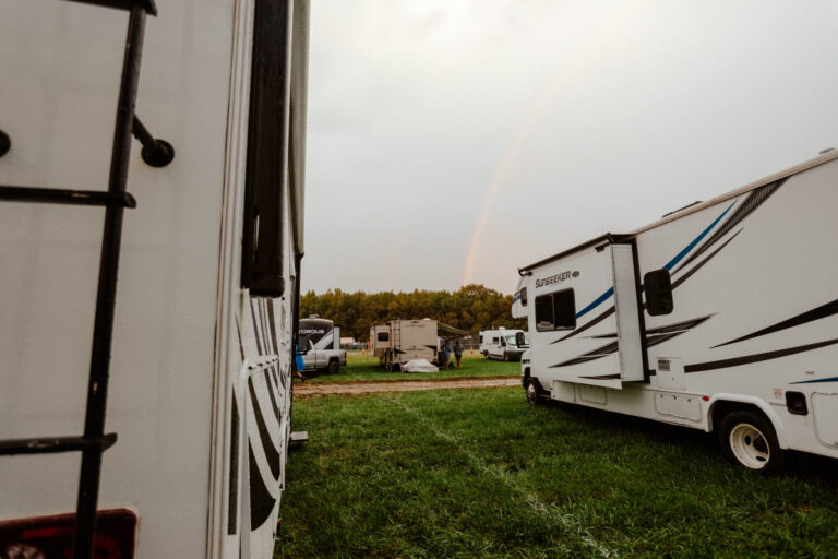 campers parked at a campground