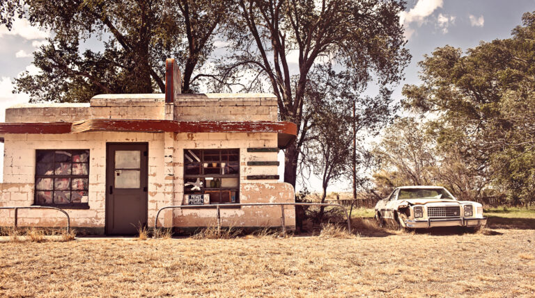 ghost town on rt 66 in new mexico