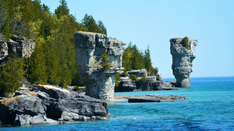 Flowerpot Island in Lake Huron, Canada