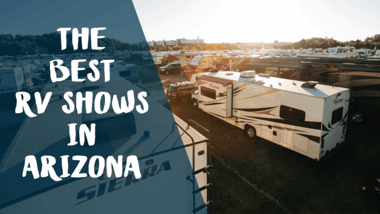 a banner for RV shows in Arizona