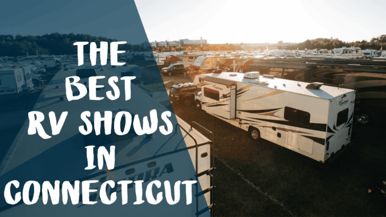 A banner about RV shows in Connecticut