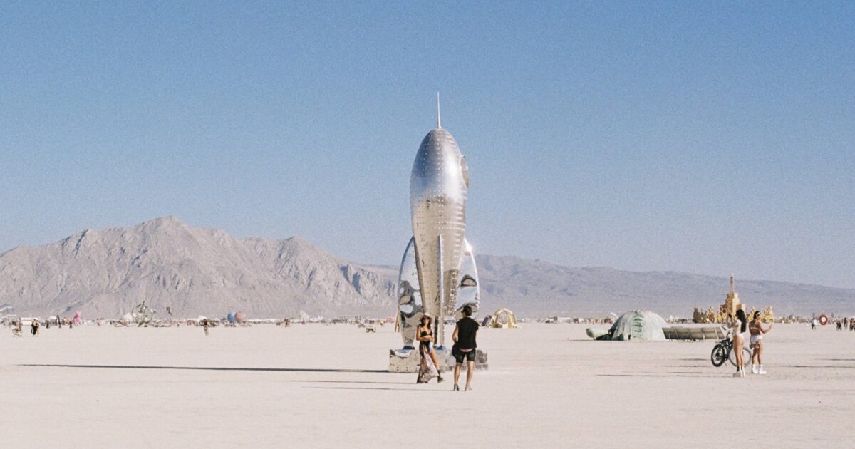 Spaceship in Black Rock City at the Burning Man Festival