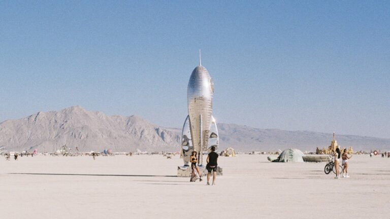 Spaceship in Black Rock City at the Burning Man Festival