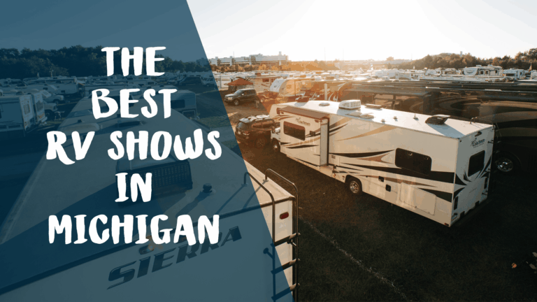 A banner sharing the best RV shows in Michigan