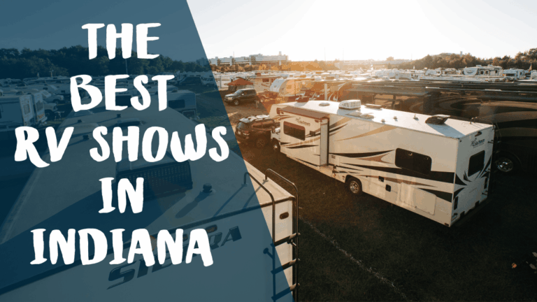 a banner for Indiana RV shows
