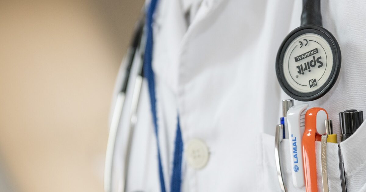 a close-up with a doctor
