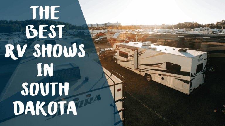 a banner for RV shows in South Dakota