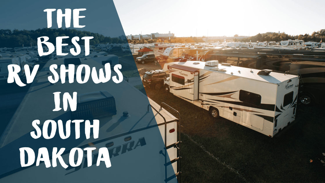 a banner for RV shows in South Dakota