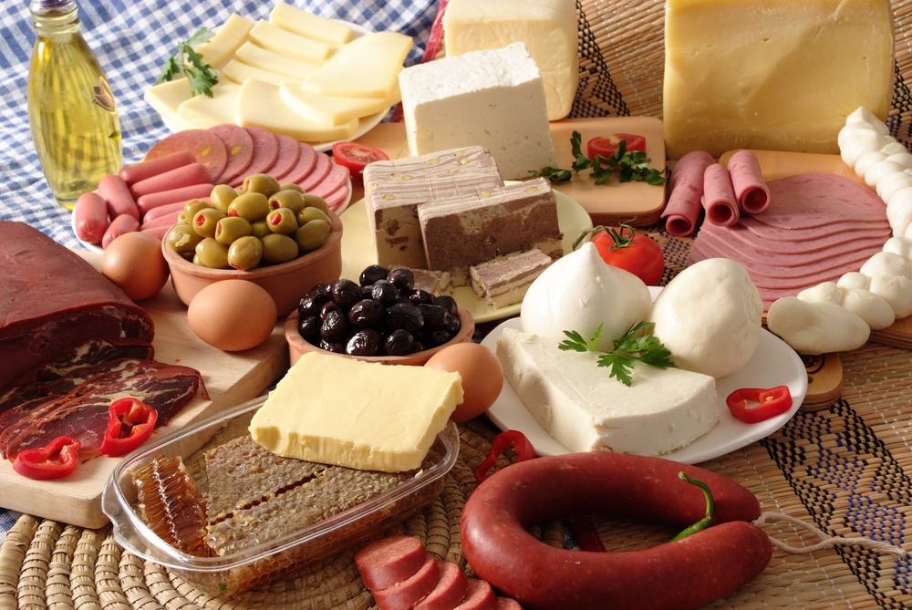 A charcuterie board