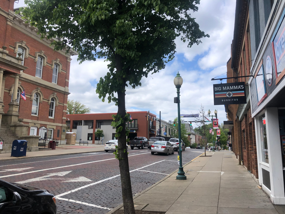 a street in Athens, Ohio