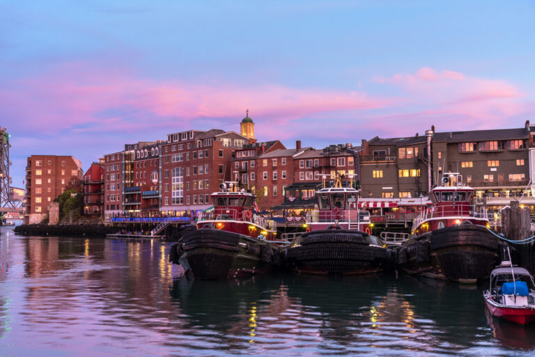 A view of the water in Portsmouth, New Hampshire