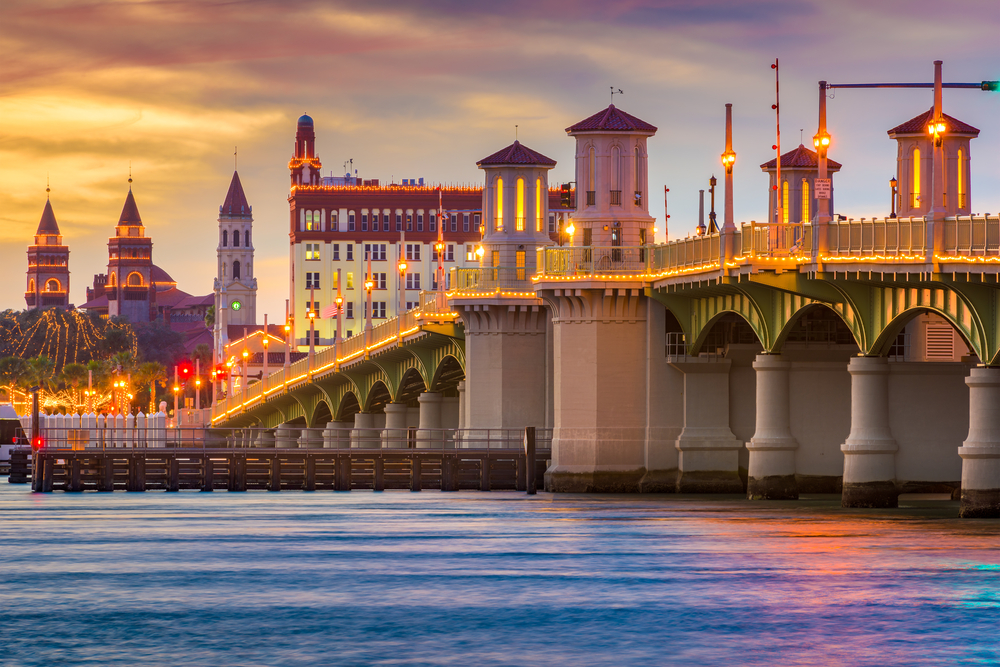 Saint Augustine, Florida at sunset