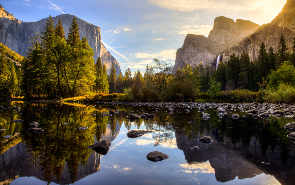 Yosemite National Park is a great stop while RV camping in California