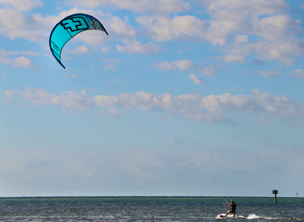 kite surfing at Curry Hammock State Park