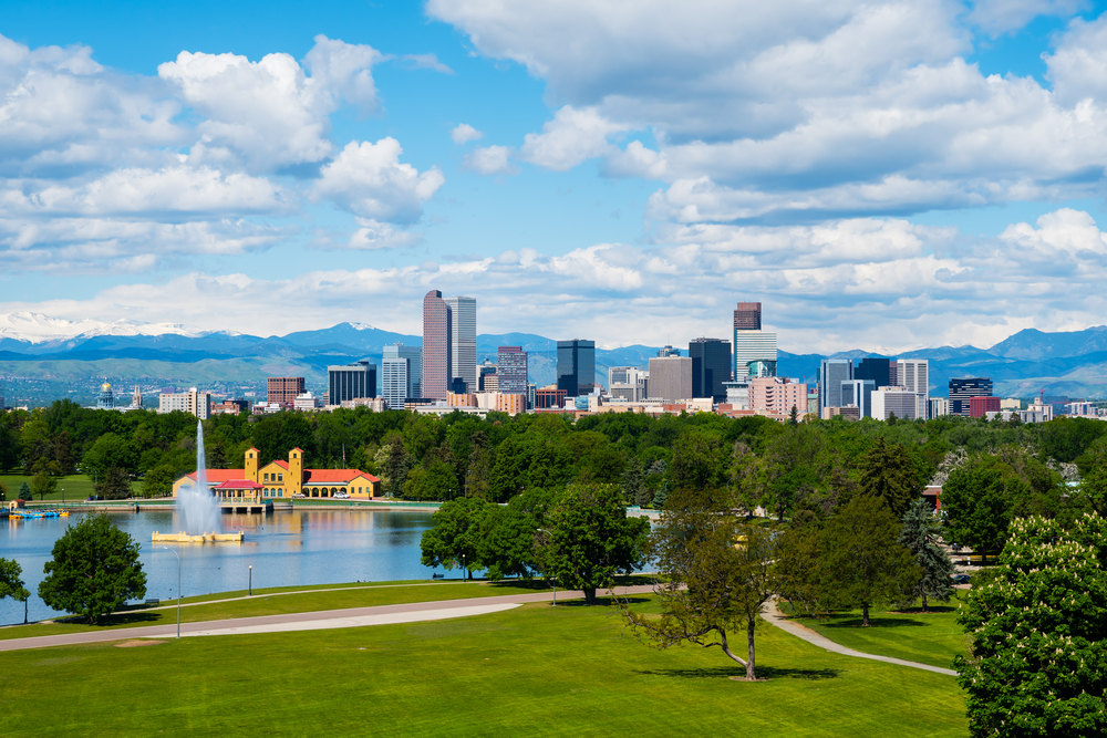 downtown Denver on a sunny day