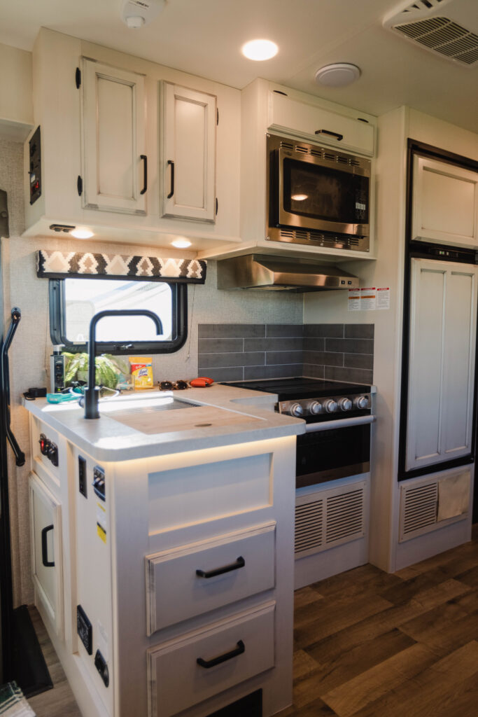 an upscale RV kitchen