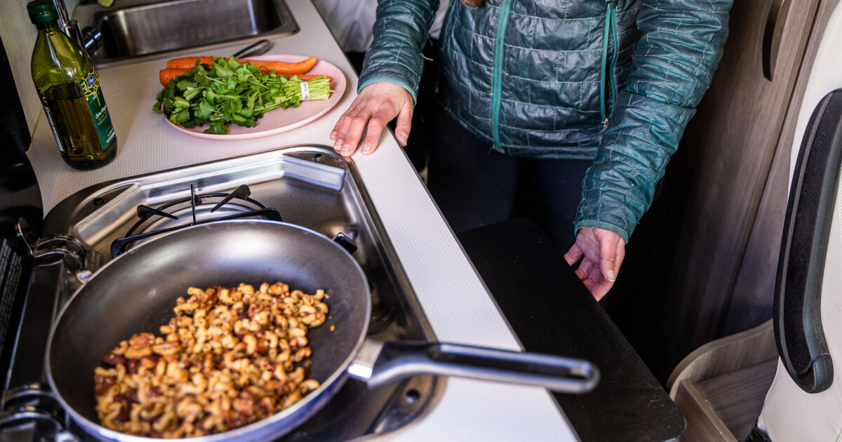 a campervan kitchen