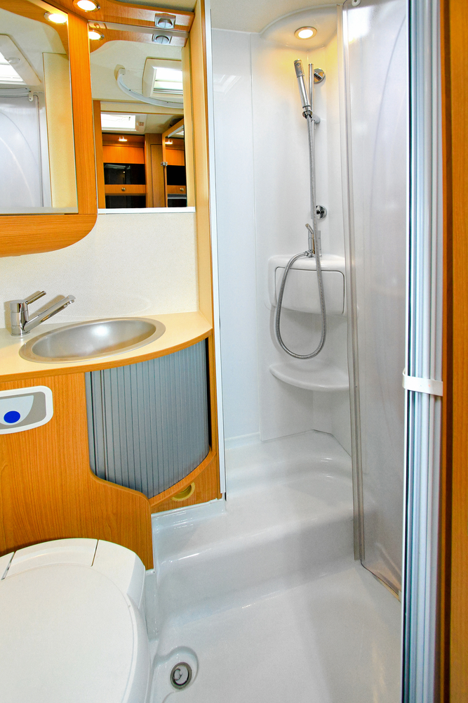 an RV shower