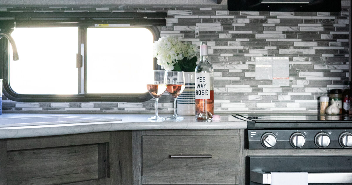 an upgraded RV kitchen