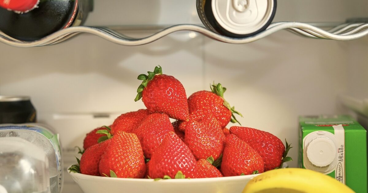 Food inside RV refrigerator