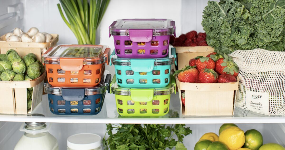 Food inside RV refrigerator