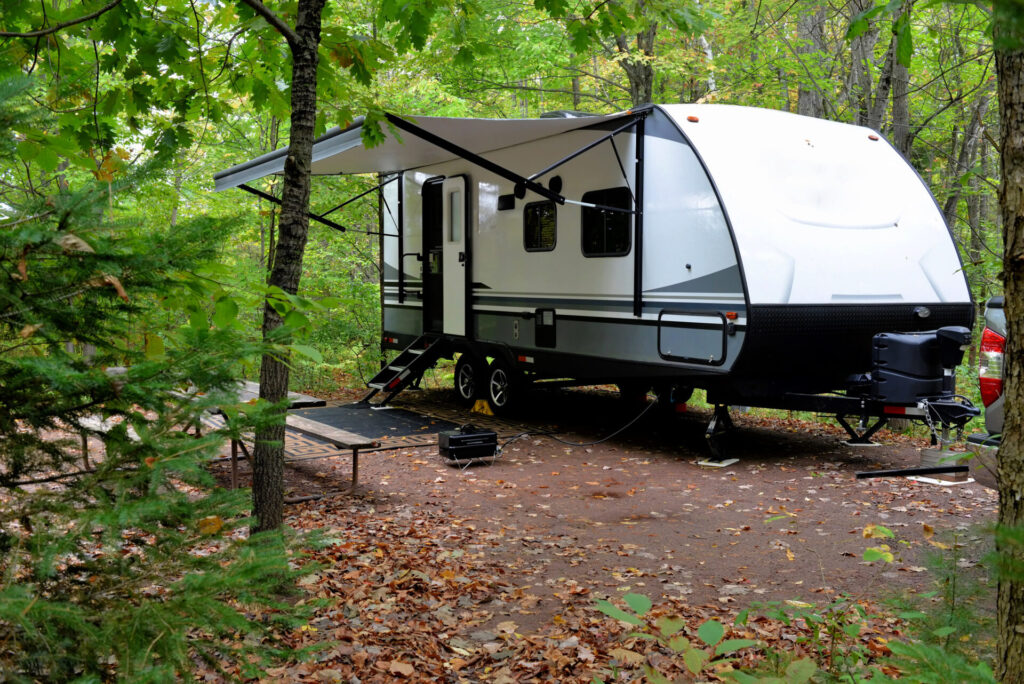 A travel trailer is one of many options with different RV rental prices.