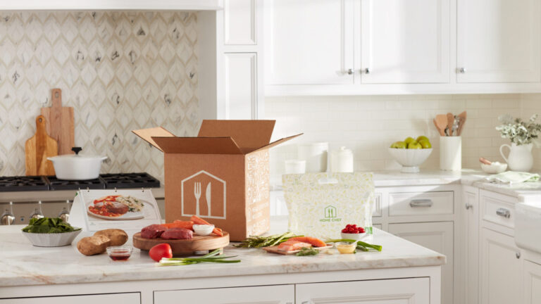 box of Home Chef meal service groceries