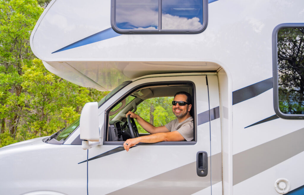 man driving RV