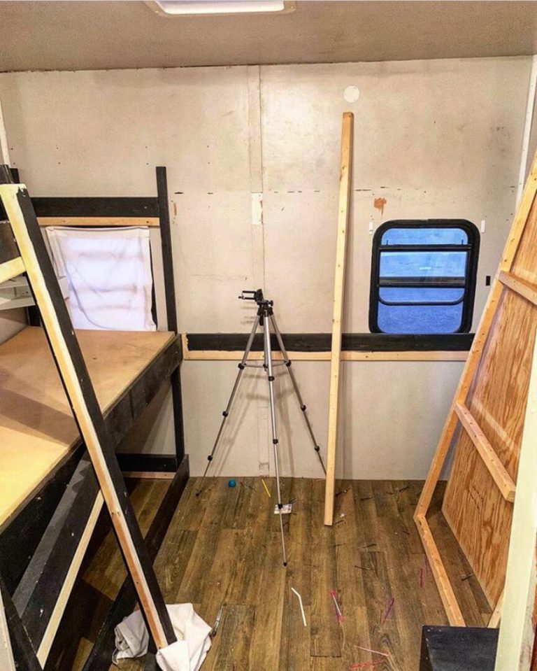 demolition of an rv interior