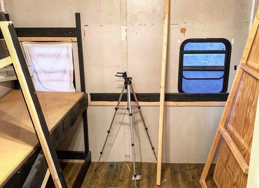 demolition of an rv interior