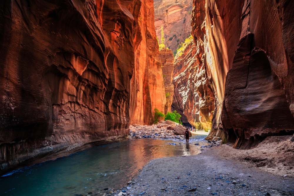 The Majestic Narrows in Zion National Park in Utah