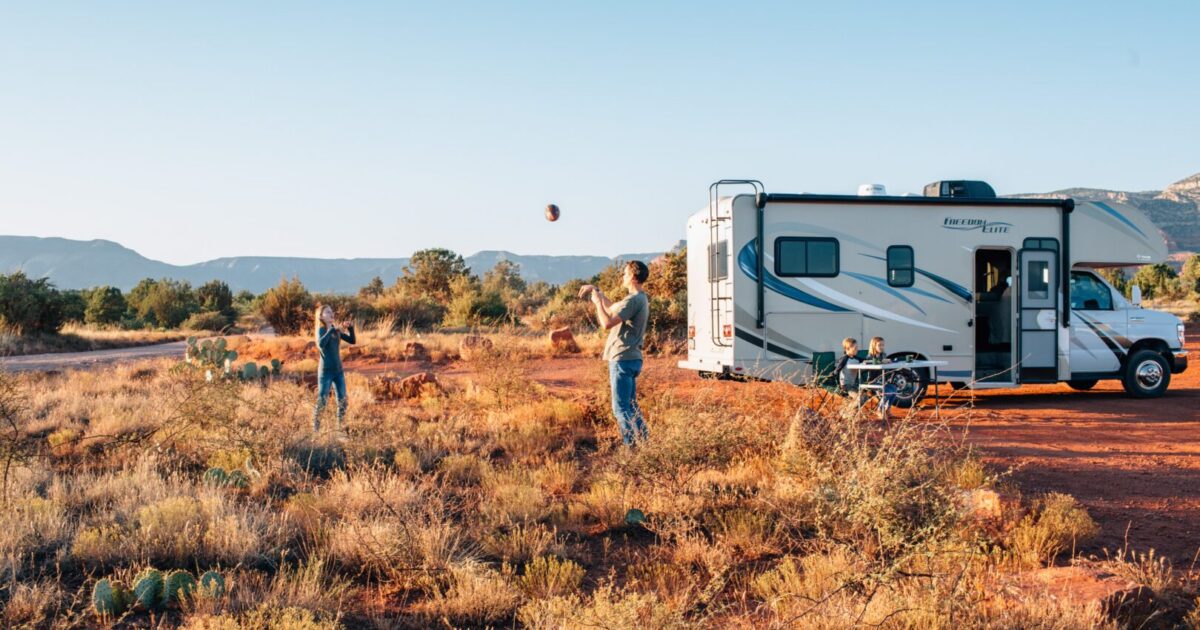 Playing ball outside of RV