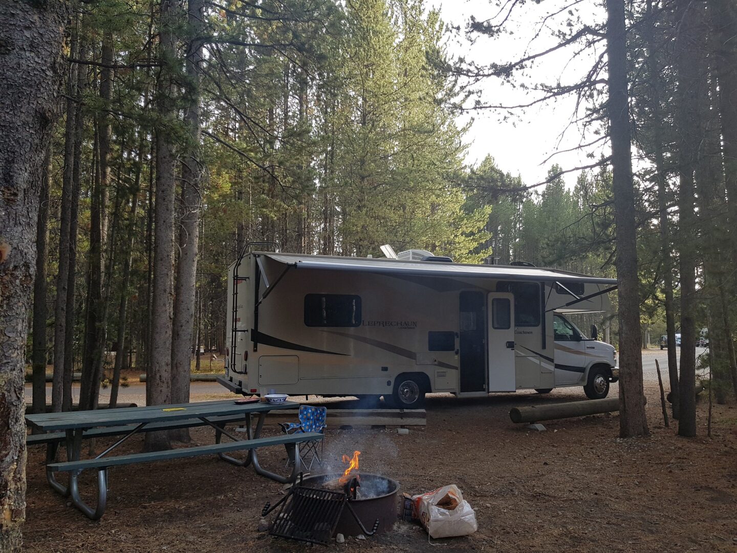 RV on a campsite