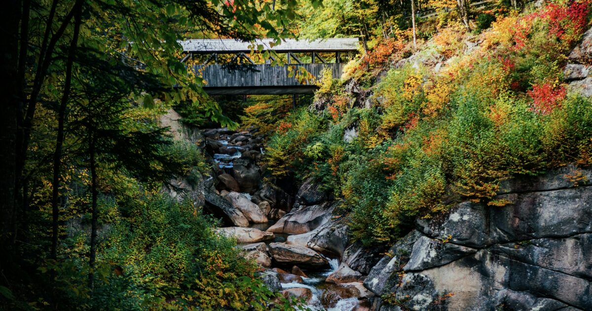 Flume Gorge, one of the best New Hampshire landmarks