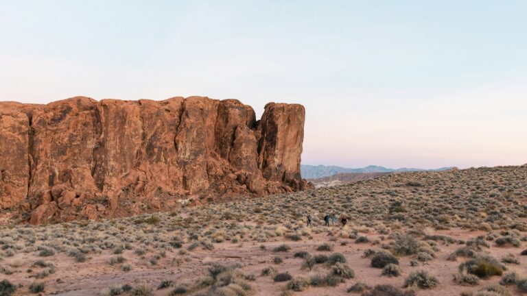 Rock formation in the desert, something you might see while Nevada boondocking