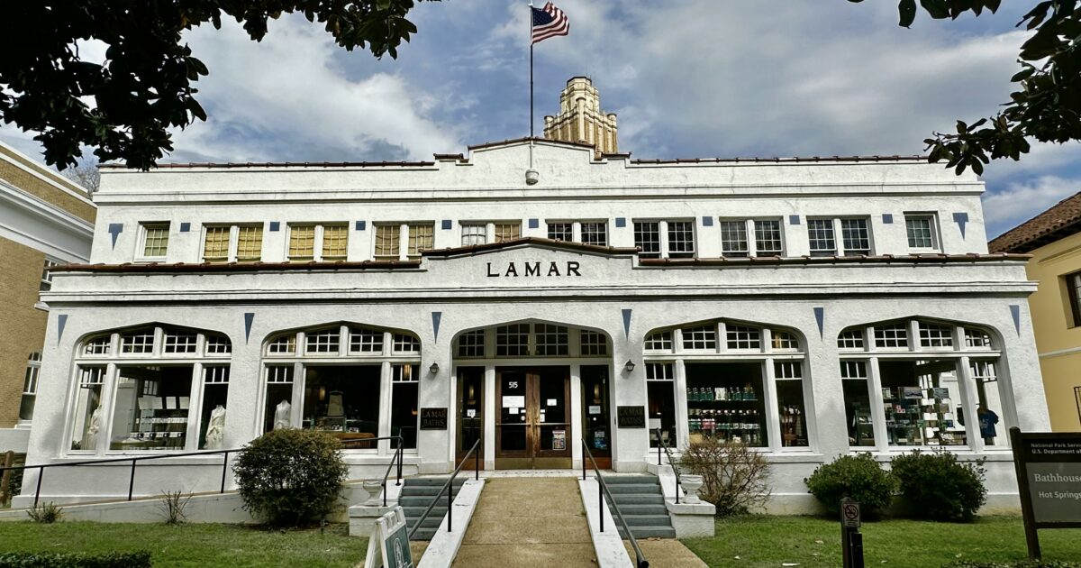 Bathhouse in Hot SPrings National Park, one of the best Arkansas landmarks