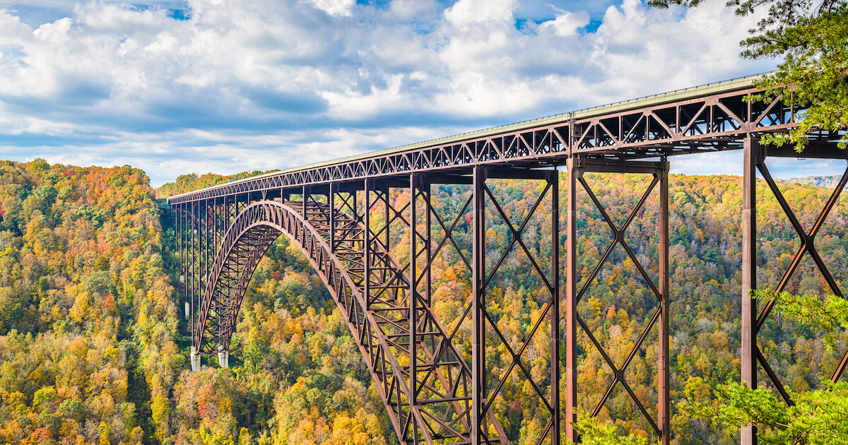 Bridge in New River Gorge, one of the best West Virginia landmarks