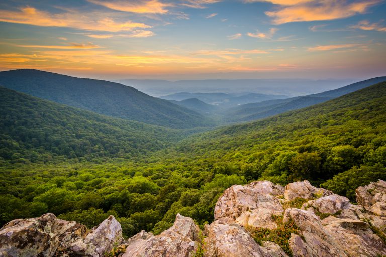 Sunset over the Shenandoah Valley