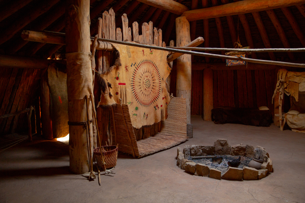 Knife River Indian Villages National Historic Site in North Dakota, USA, 08-16-2018