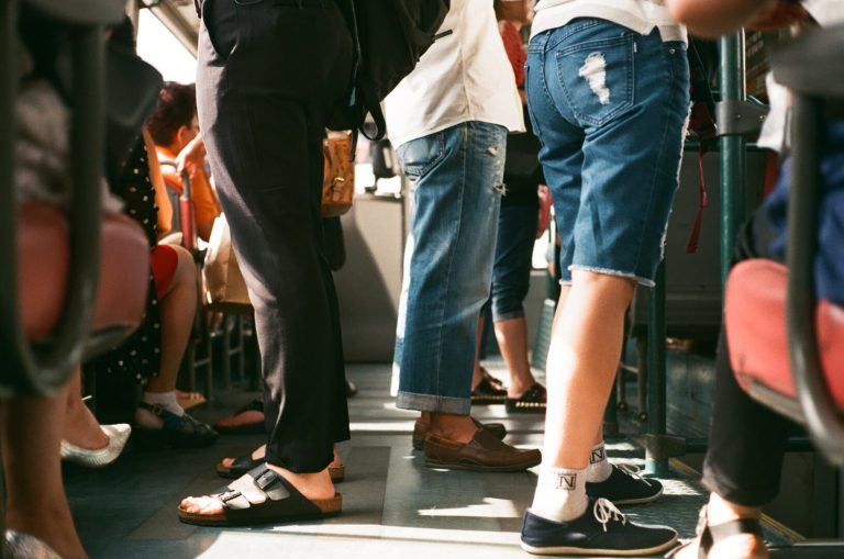 People Riding a Subway