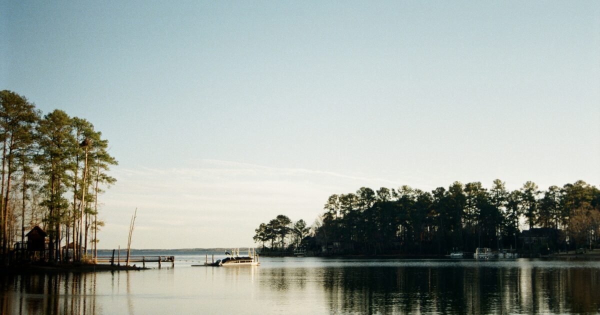 Trees reflection in a lake: the perfect spot for South Carolina boondocking