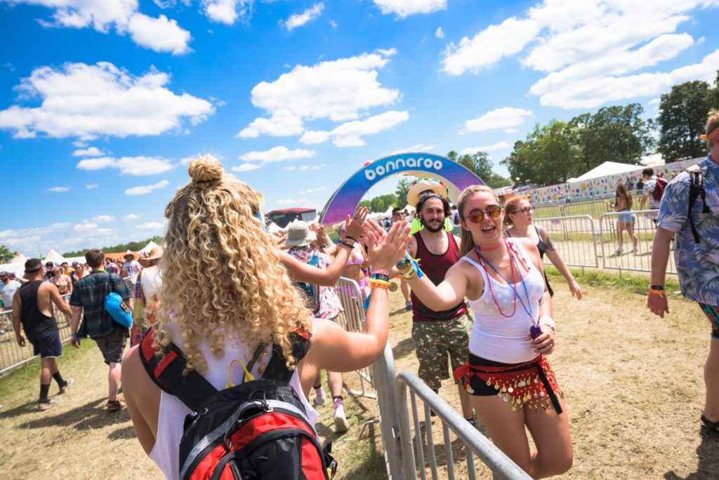 attendees entering into Bonnaroo festival