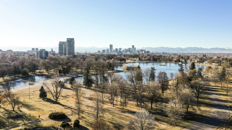 A view of downtown Denver, the perfect place for Colorado urban camping.